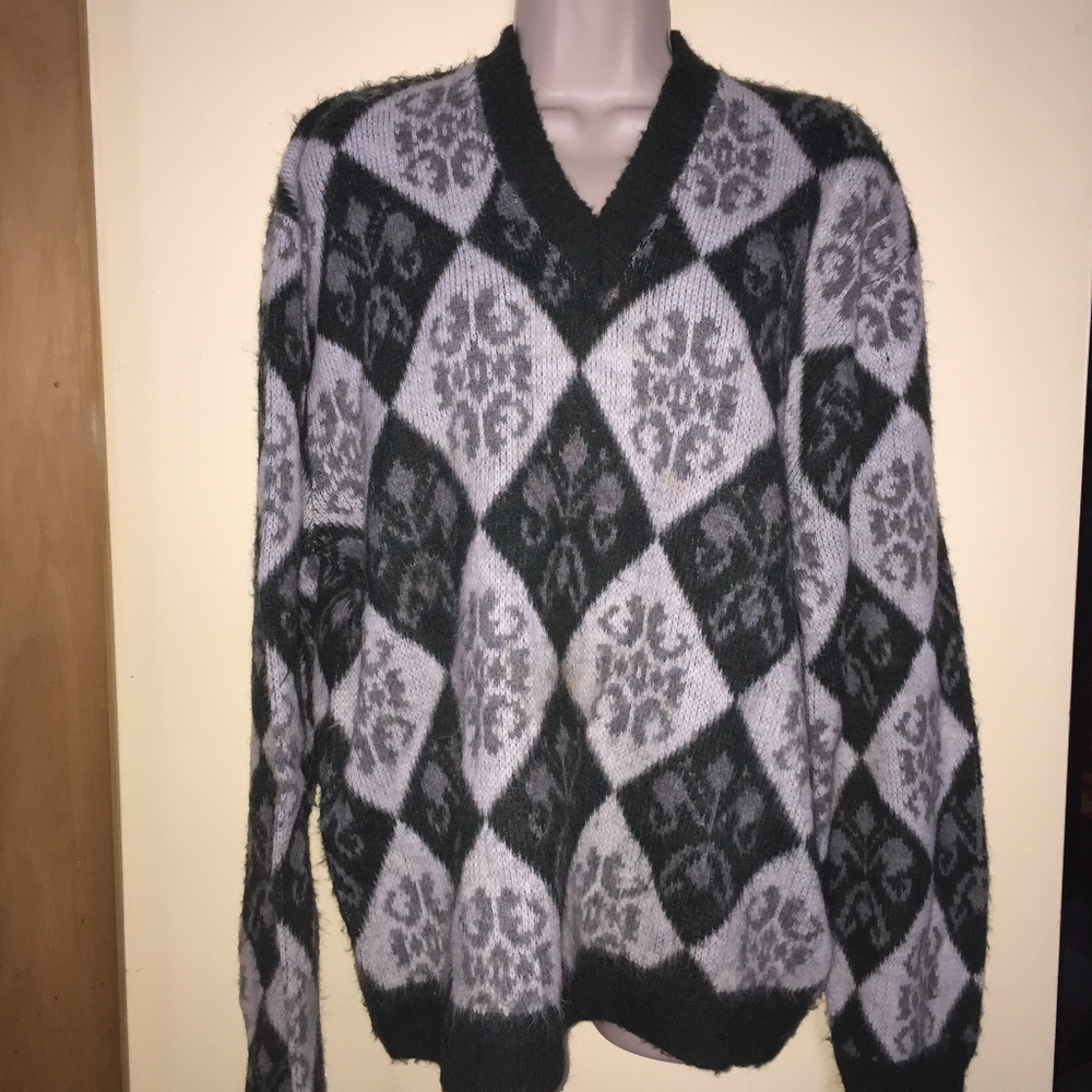 ARROW vintage fuzzy V-neck sweater/ML